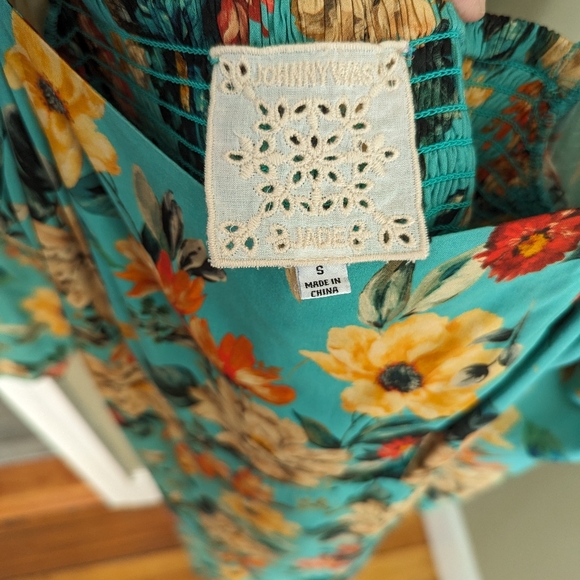 Johnny Was Jade Boho Floral long sleeve Bonita wedding guest midi dress … - Picture 10 of 12